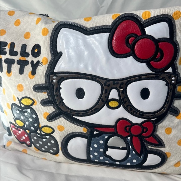 Hello Kitty Sanrio LoHello Kitty Sanrio Loungefly Nerd Cheetah Tote Bag Y2K 2012 - Picture 2 of 8